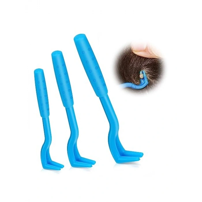 Kene Çıkarma Seti, 3 Farklı Boyutta Kene Pensi ve Cımbız