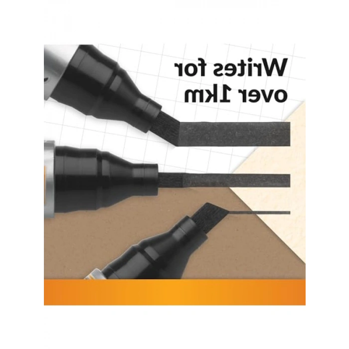 Kesik Uçlu Siyah Kalıcı Markör, 3.7-5.5 mm Kalınlık Seçeneği