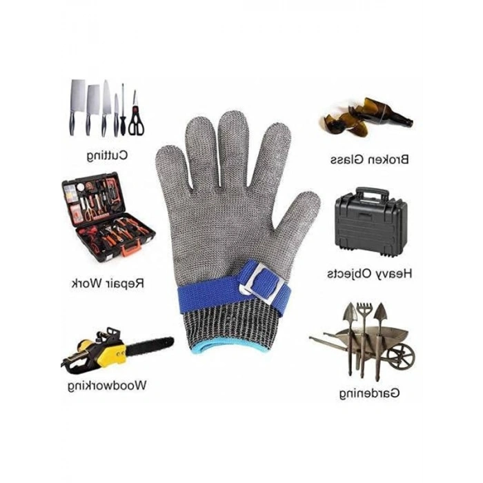 Kesilmez Çelik Eldiven, Paslanmaz Metal Tel ile Güvenli Kullanım