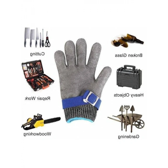 Kesilmez Çelik Kasap Eldiveni - L Beden