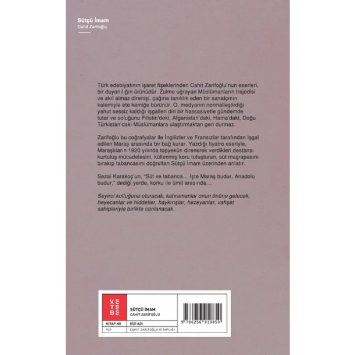 Ketebe Yayınları Sütçü İmam - Cahit Zarifoğlu