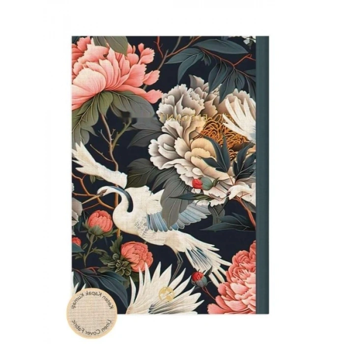 Keten Ciltli Defter - Düz, 17x24 cm