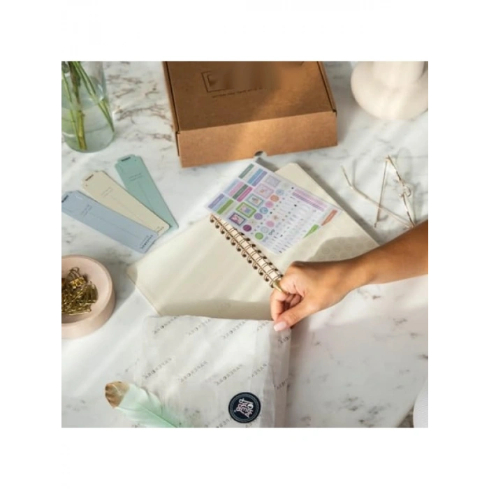 Keten Düz Çizgisiz Tarihsiz Not Defteri - A5 Boyut