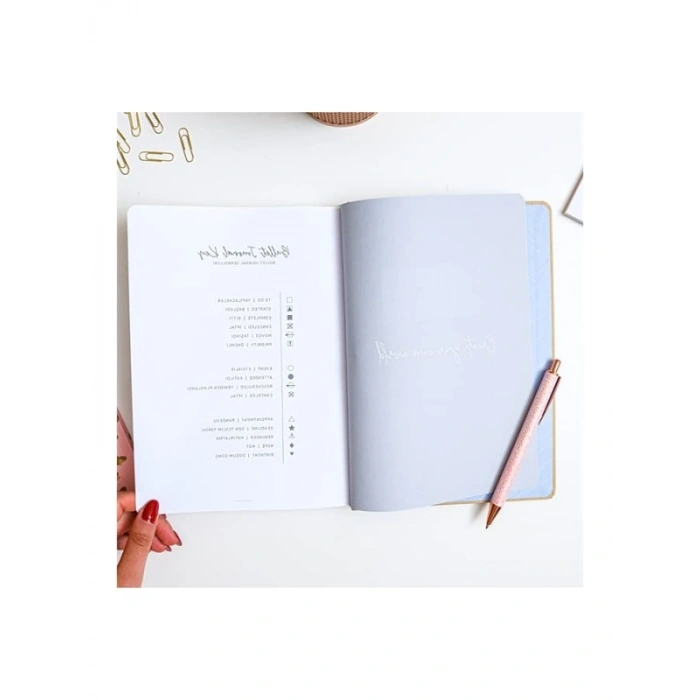Keten Kapaklı Noktalı Bullet Journal Defter