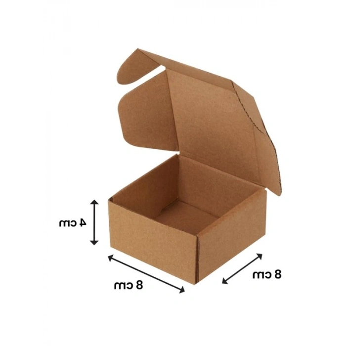 Kilitli E-Ticaret Karton Kargo Kutusu, 100 Adet, 8x8x4 cm