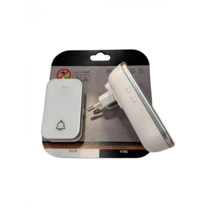 Kinetik Enerjili Kablosuz Kapı Zili, 150 m Mesafe