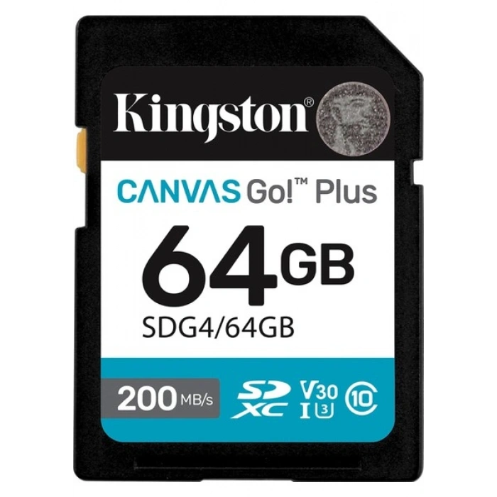 Kıngston 64GB Sd Canvas Go+ SDG4/64GB