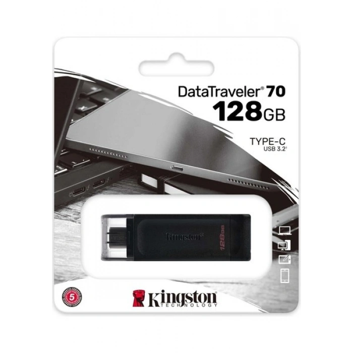 Kingston DT70 128GB USB-C 3.2 Gen 1 Type-C Flash Bellek