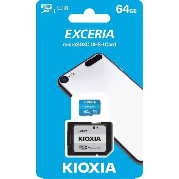 Kioxia 64GB Exceria Micro SDXC UHS-1 C10 100MB/sn Hafıza Kartı (LMEX1L064GG2)