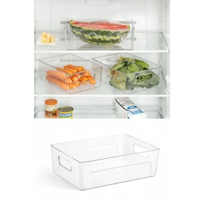 Kırılmaz ve Dayanıklı Buzdolabı Düzenleyici - Şeffaf Kutu