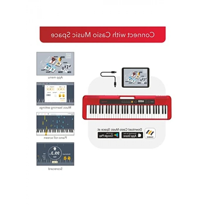 Kırmızı 61 Tuşlu Dijital Org, CT-S200RDC2 Modeli