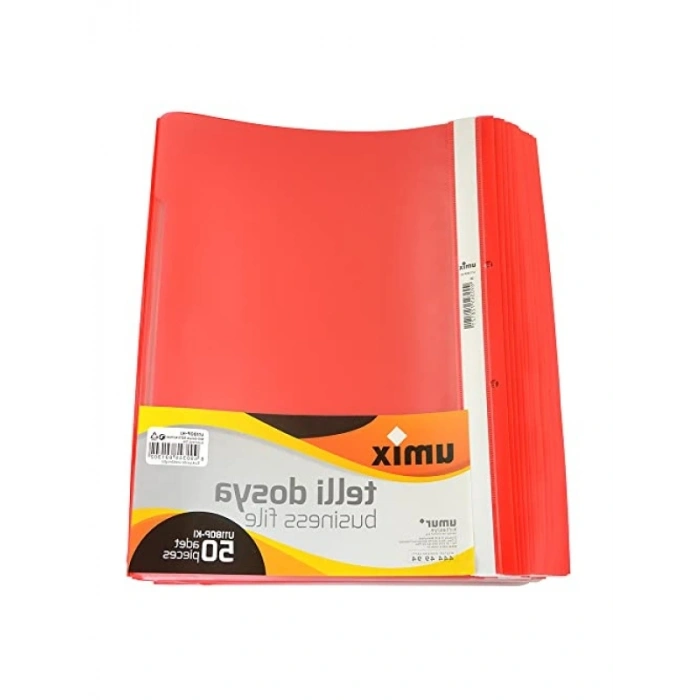 Kırmızı A4 Telli Dosya 50li Paket