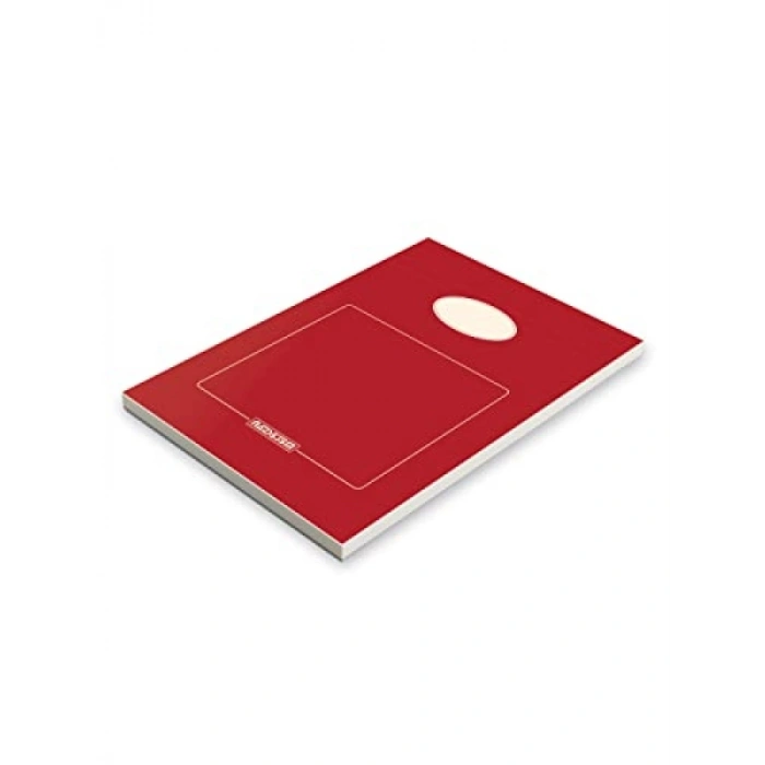 Kırmızı A5 Karton Kapaklı Bloknot, 80 Yaprak Düz Tasarım