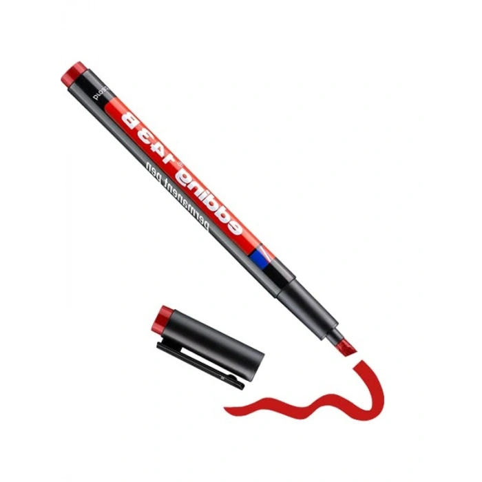 Kırmızı Asetat Kalemi, 1-3 mm Kesik Uç Seçeneği