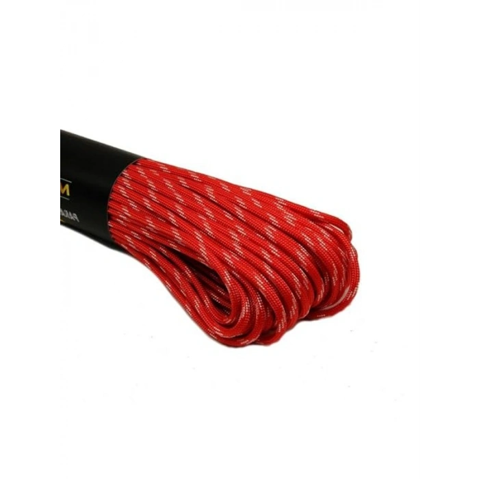 Kırmızı Beyaz Desenli Paracord İp ile Dayanıklı Kullanım