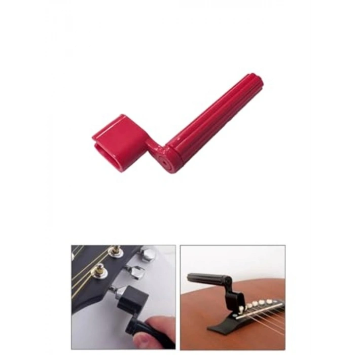 Kırmızı Gitar Tel Sarıcı, Pratik ve Kullanışlı Tasarım