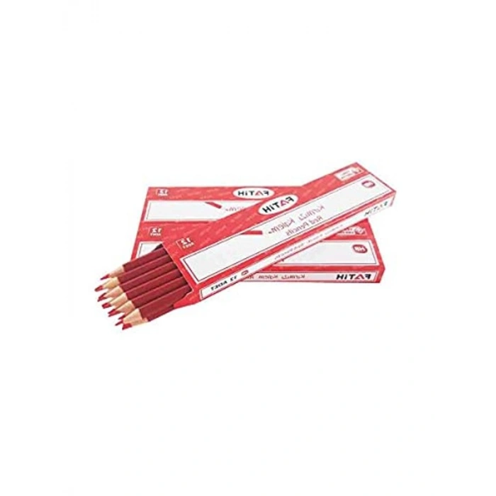Kırmızı HB Kalem - 12li Paket, Dayanıklı Tasarım