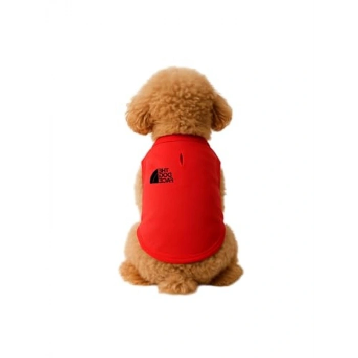 Kırmızı Kedi ve Köpek Kıyafeti, Atlet Model, XS Beden