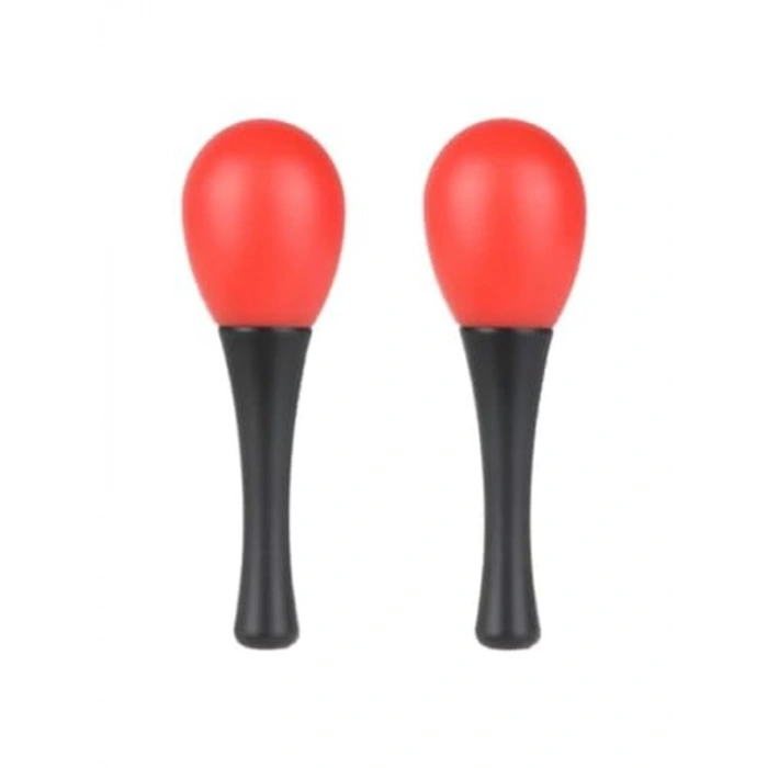Kırmızı Marakas Seti, 2 Adet Plastik Maracas