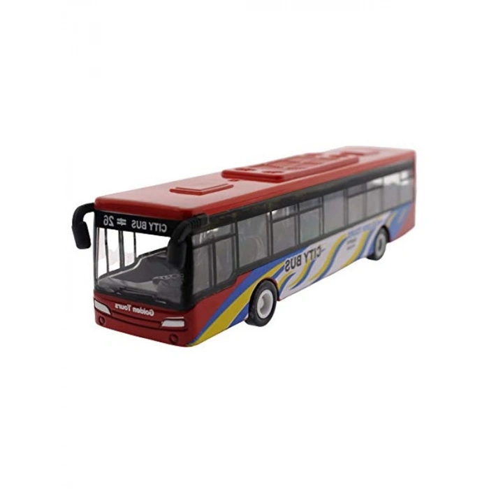Kırmızı Metal Otobüs Modeli - 632-27