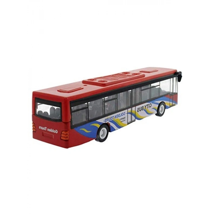 Kırmızı Metal Otobüs Modeli - 632-27