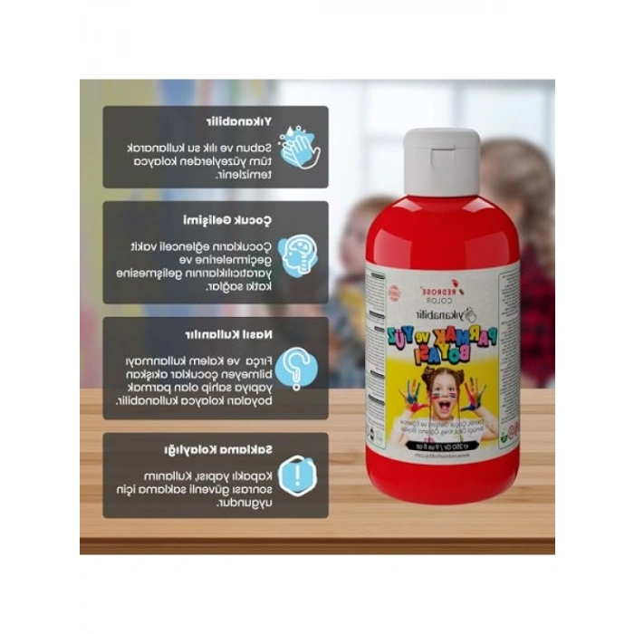 Kırmızı Parmak Boyası, 250gr