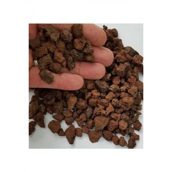 Kırmızı Pomza Taşı, 10 Litre 3-8 mm Boyutlarında, Volkanik