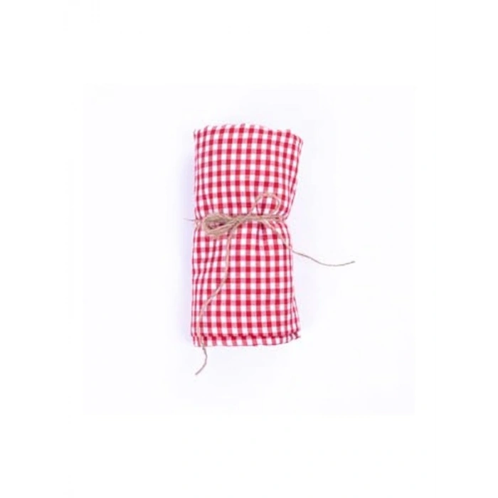 Kırmızı Pötikare Masa Örtüsü, 75x75 cm Piknik ve Sofra Bezi