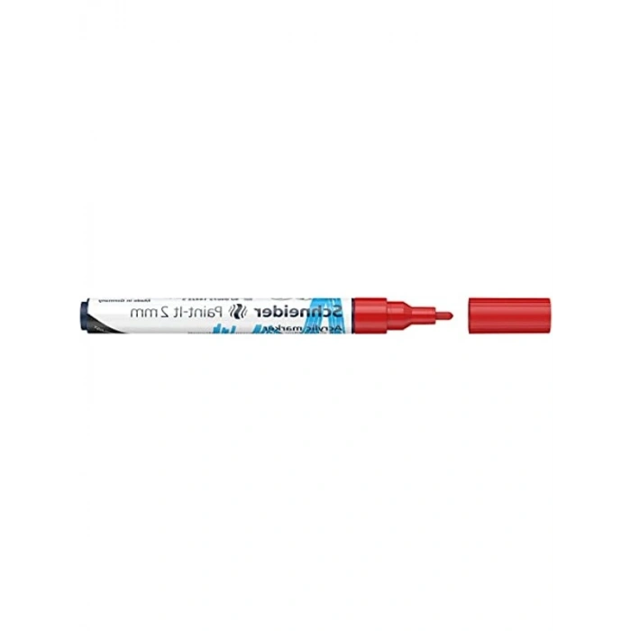 Kırmızı Renkli 2mm Kalın Akrilik Marker Kalem