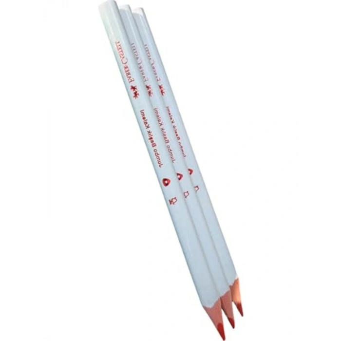 Kırmızı Renkli 3lü Jumbo Üçgen Kalem Seti