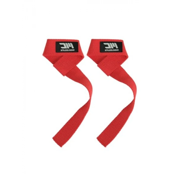 Kırmızı Renkli Lifting Strap, Ağırlık Antrenmanları İçin