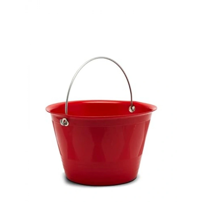 Kırmızı Saplı Plastik Kova, Pratik Kullanım için İdeal