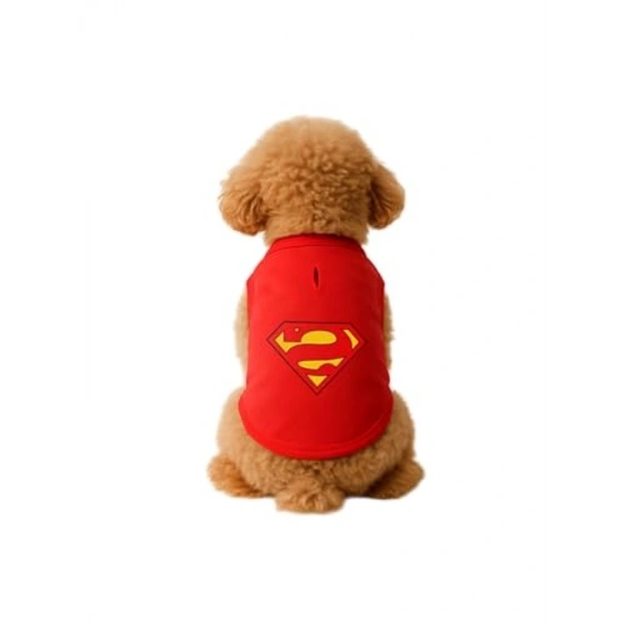 Kırmızı Superman Atlet, Kedi ve Köpek için 2XL Beden