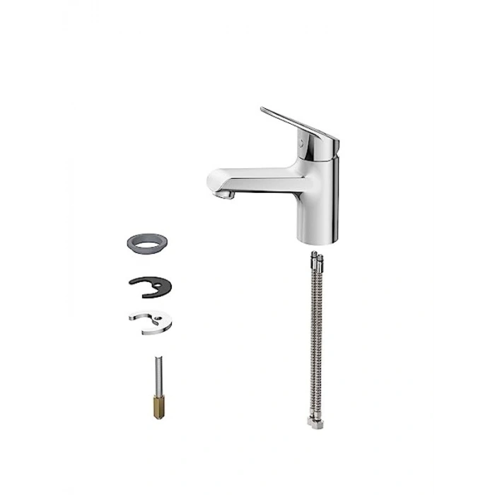 Kısa Lavabo Bataryası, Krom Kaplama, Modern Tasarım