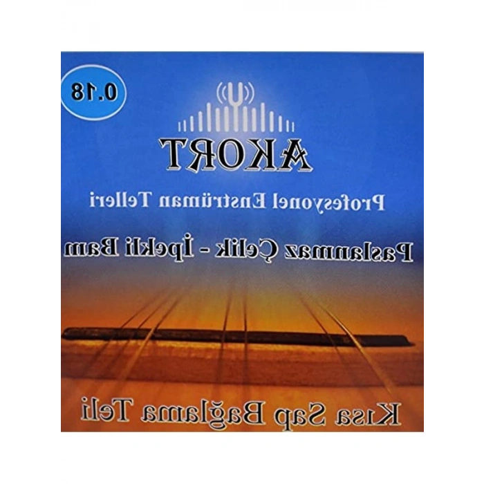 Kısa Sap Bağlama-Saz Teli, 0.18 Kalınlık ve Tezene