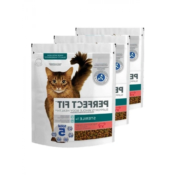 Kısır Yetişkin Sığırlı Kuru Mama, 750G Üçlü Paket