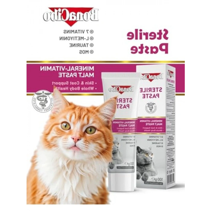 Kısırlaştırılmış Kedi Bakım Seti, 2 Kg Mama ve 100g Vitamin