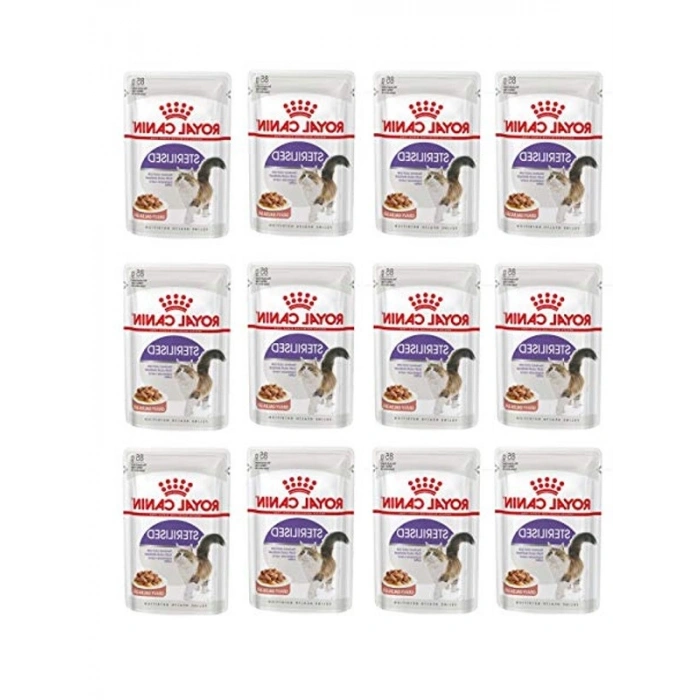 Kısırlaştırılmış Yaş Kedi Maması, 85 gr, 12 Adet Pratik Paket