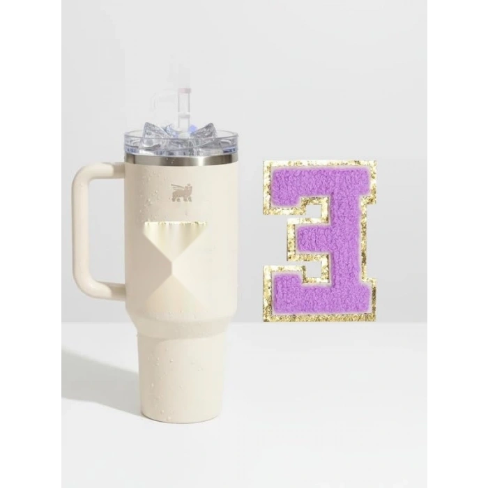 Kişiselleştirilmiş Tekstil Kaplama Harf Sticker Seti