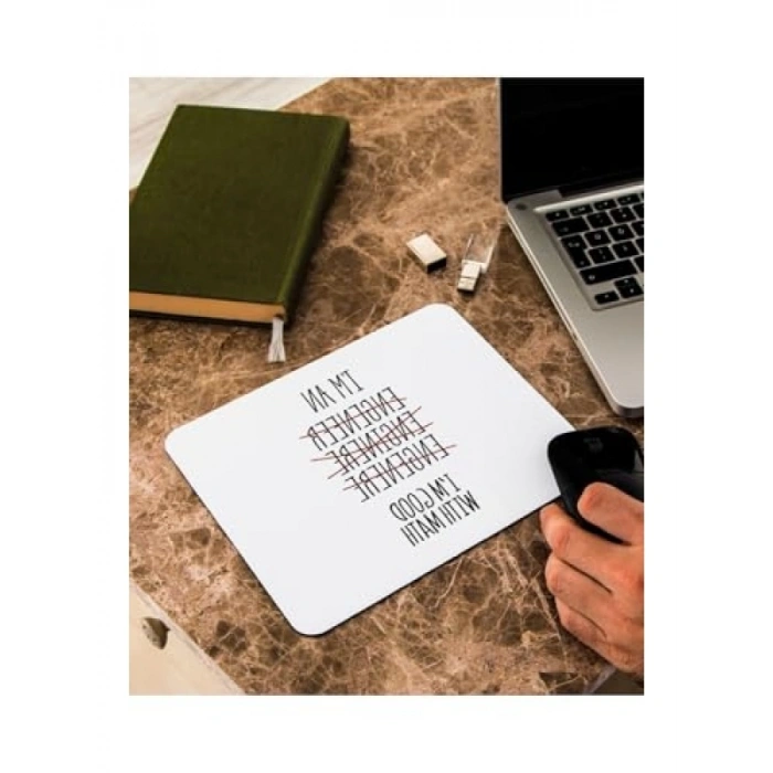 Kişiye Özel Mühendis Temalı Mousepad - 23x19 cm Kaliteli Tasarım