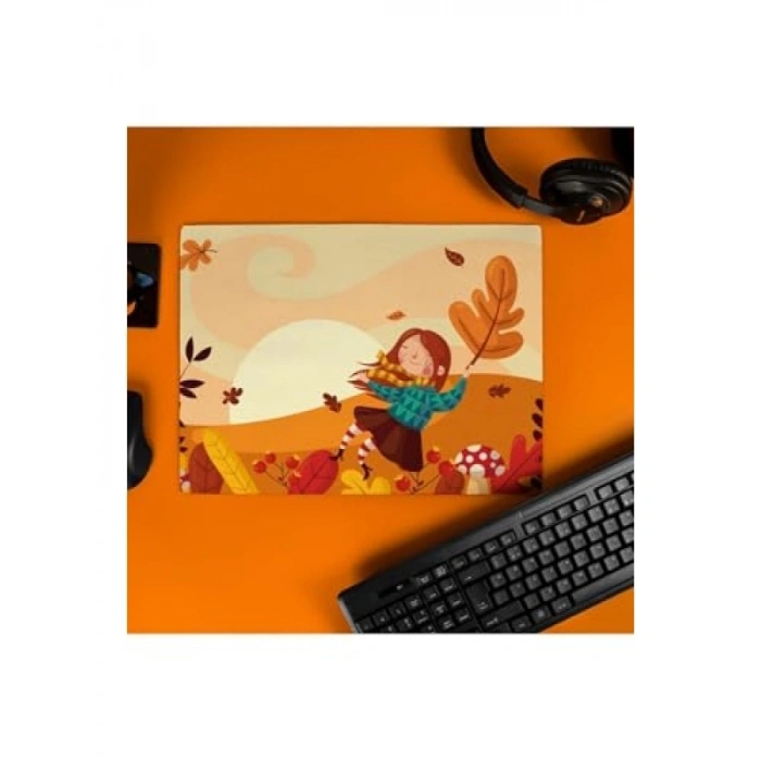 Kişiye Özel Sonbahar Temalı 40x30 cm Mousepad - Şık Tasarım