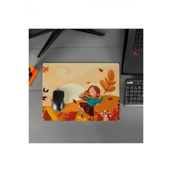 Kişiye Özel Sonbahar Temalı 40x30 cm Mousepad - Şık Tasarım