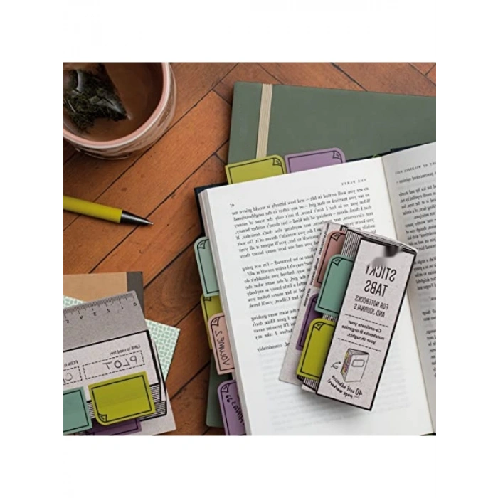 Kitap Ayracı ve Post-It Seti - Pastel Renkler