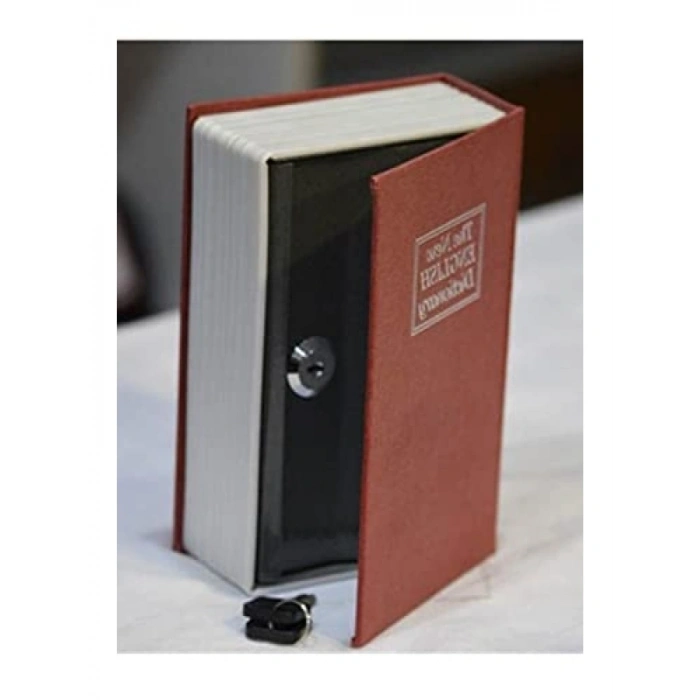 Kitap Şeklinde Gizli Kasa - Kilitli ve Anahtar Dahil