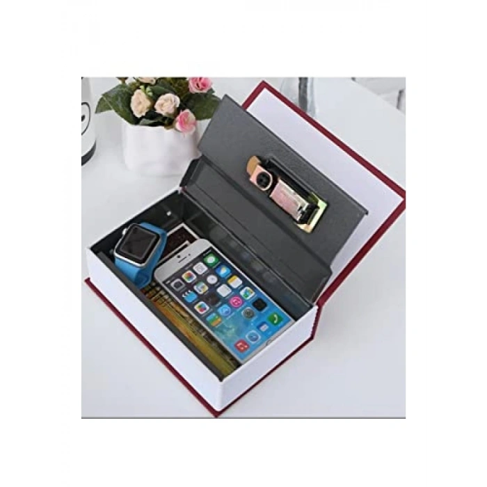 Kitap Şeklinde Gizli Kasa - Kilitli ve Anahtar Dahil