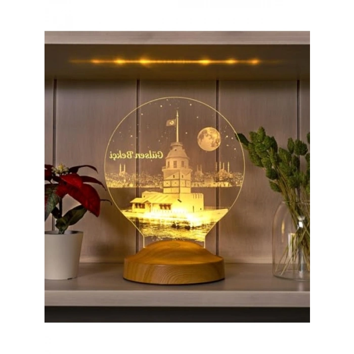 Kız Kulesi Tasarımlı LED Lamba - Romantik Hediye