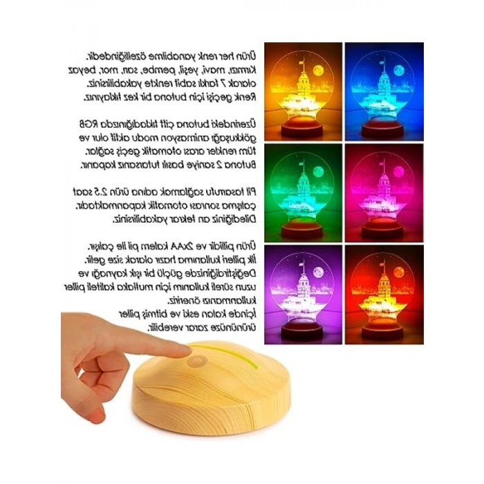 Kız Kulesi Tasarımlı LED Lamba - Romantik Hediye