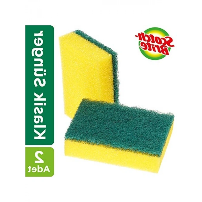 Klasik Bulaşık Süngeri, 2li Pakette Kullanıma Uygun