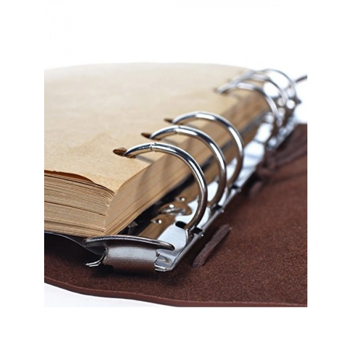 Klasik Deri Not Defteri - Doldurulabilir, Gri