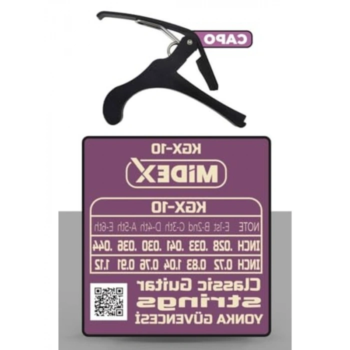 Klasik Gitar Teli Takımı, Pena ve Kapo Seti ile Birlikte